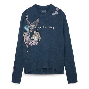 Zadig & Voltaire Markus WS Holly Cashmere Sweater NWT